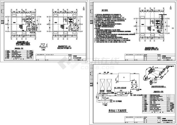 某小区换热站平面布置cad施工图-图一