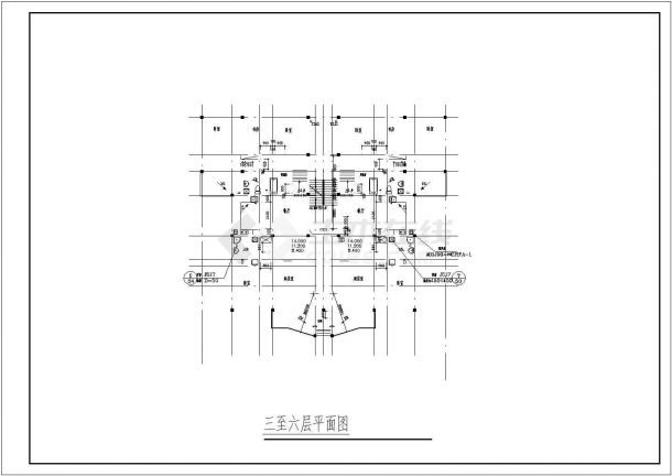 【苏州】某地农村点式住宅楼整套cad平面设计图-图二