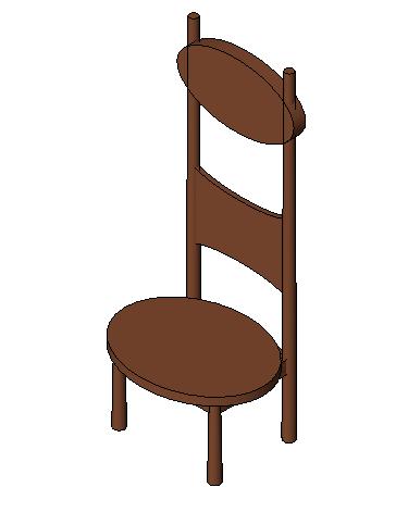 家具-3D-桌椅-椅子-高背木椅_图1