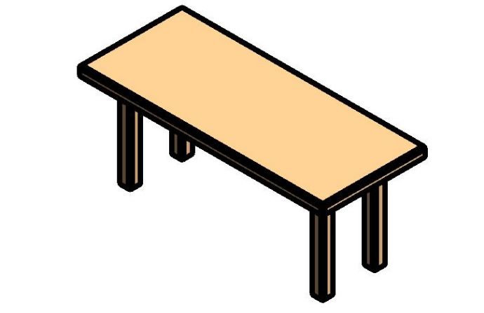 家具-3D-桌椅-桌子-桌子 - 矩形_图1