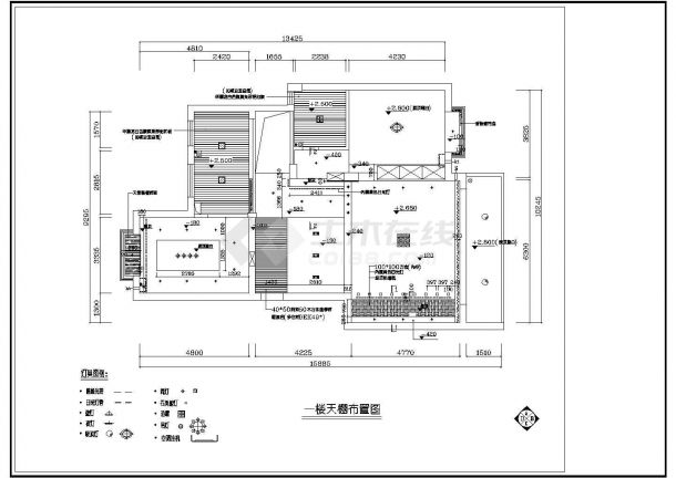 梦园别墅（二层砖混结构）现代风格室内装修设计cad全套施工图（标注详细）-图二