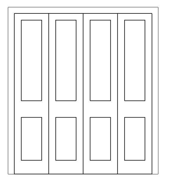  门-普通门-折叠门-4块嵌板_图1