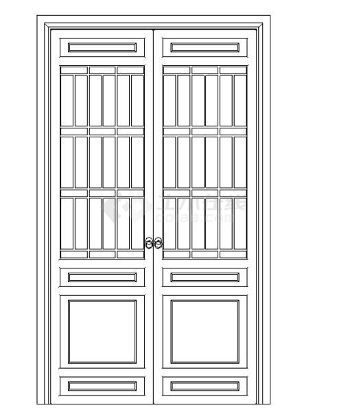  门-装饰门-中式-中式双扇门4
