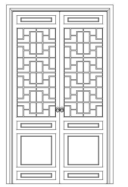  门-装饰门-中式-中式双扇门3