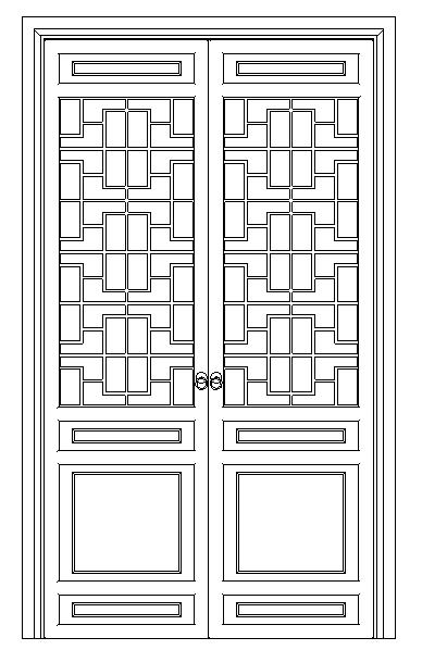  门-装饰门-中式-中式双扇门3_图1
