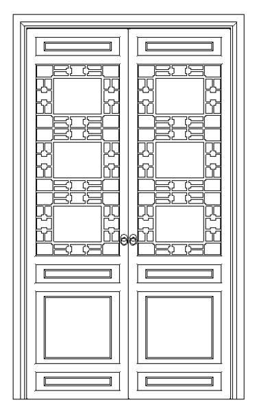  门-装饰门-中式-中式双扇门5