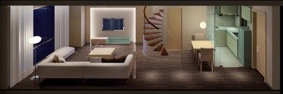 某二层单身公寓楼室内装修设计cad全套施工图（含设计说明，含效果图）-图二