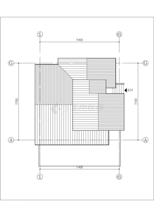 220平米2层混合结构单体别墅平立剖面设计CAD图纸（含地下室）-图一