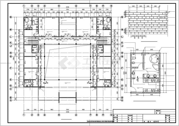 358平米2层砖混结构独栋别墅全套建筑设计CAD图纸-图一