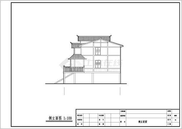 247平米2层砖混结构单体别墅建筑+结构设计CAD图纸（含架空层）-图二