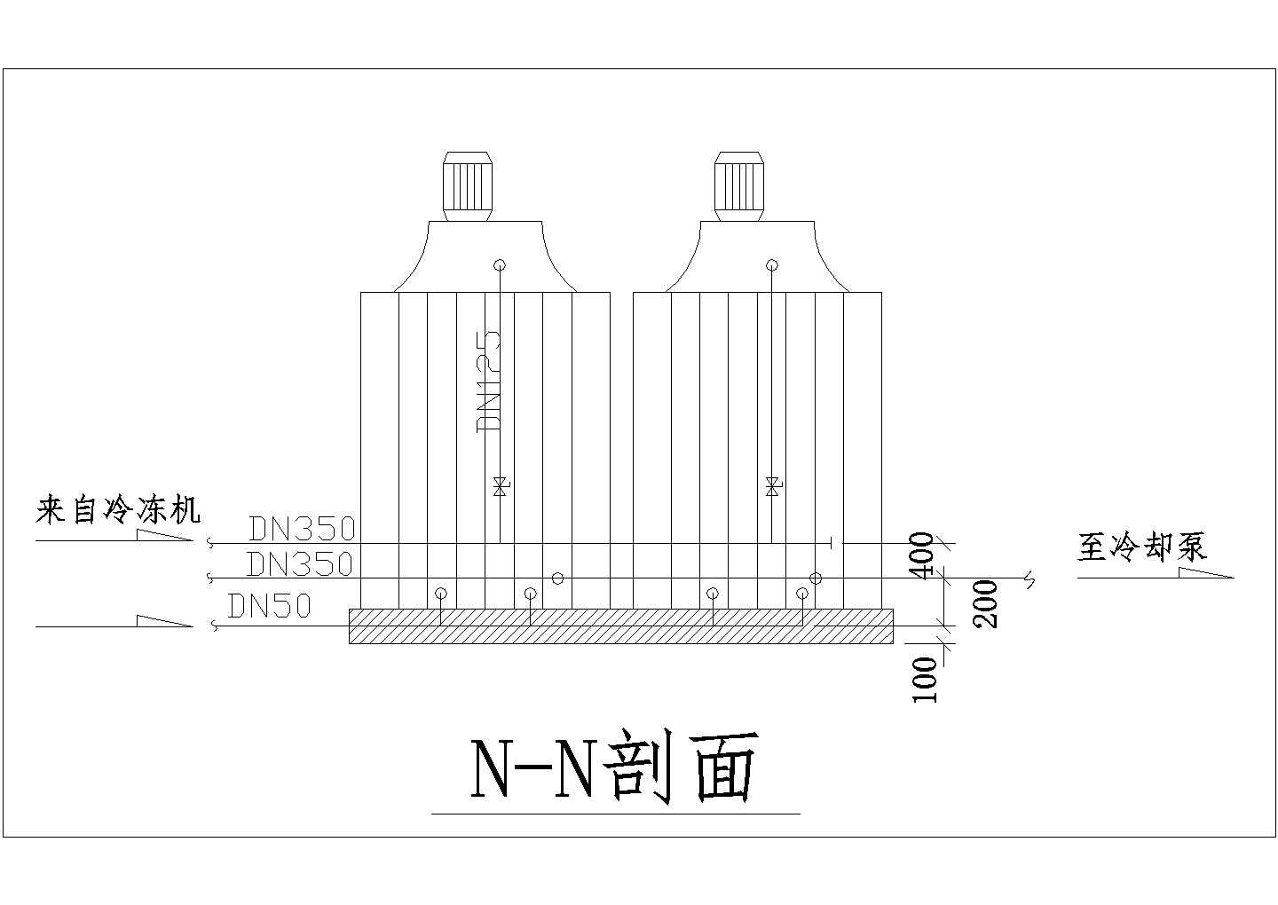 某工程冷却塔设计cad建筑施工详图