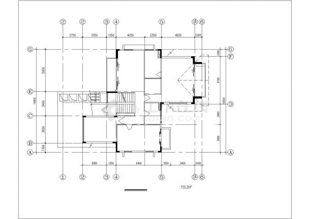 175.4平方米独栋高档别墅户型CAD施工图-图一