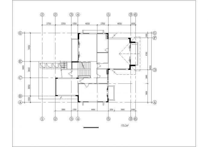 175.4平方米独栋高档别墅户型CAD施工图_图1