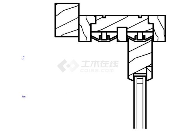 详图项目-Div02-门和窗-窗-木质上下拉窗 - 侧柱 - 剖面