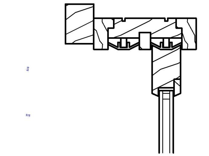 详图项目-Div02-门和窗-窗-木质上下拉窗 - 侧柱 - 剖面_图1