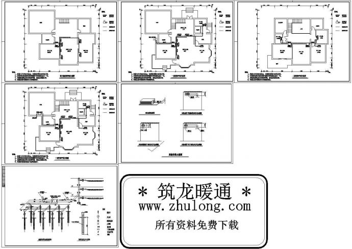 某三层别墅地源热泵设计CAD图纸_图1