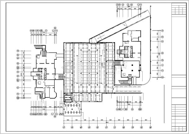 某大型商场地下停车场电气照明设计CAD图-图一