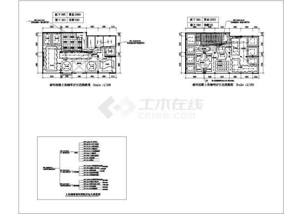 商场上岛咖啡全套建筑设计施工图-图一