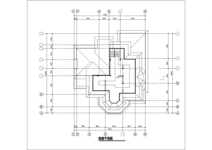 高档别墅户型CAD施工平面设计图_图1