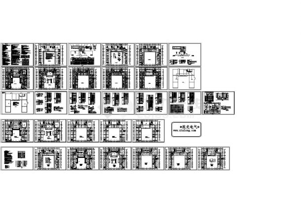五层办公楼电气cad设计施工图纸-图二