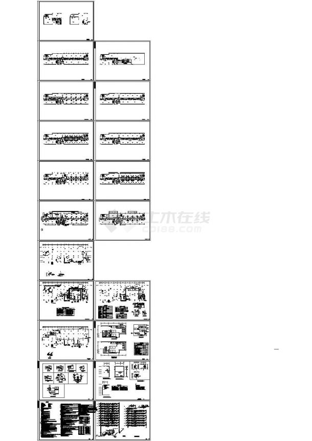 某广场综合办公楼空调通风cad设计施工图-图一