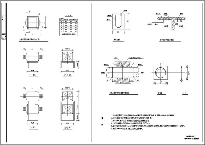 某人防工程设计cad施工大样图纸_图1