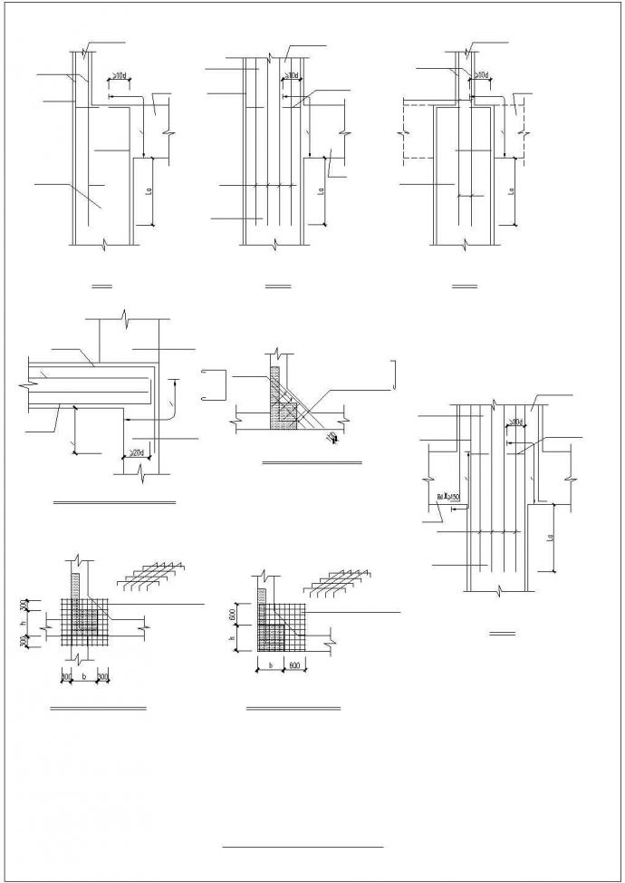 矩形柱转异形柱转换层CAD大样图_图1