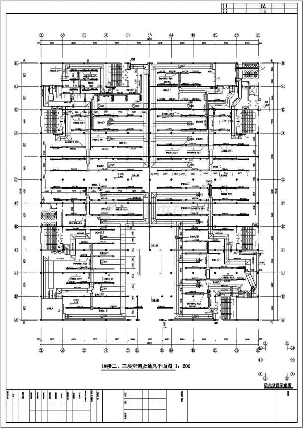 某地区大型商场暖通设计施工CAD参考图-图一