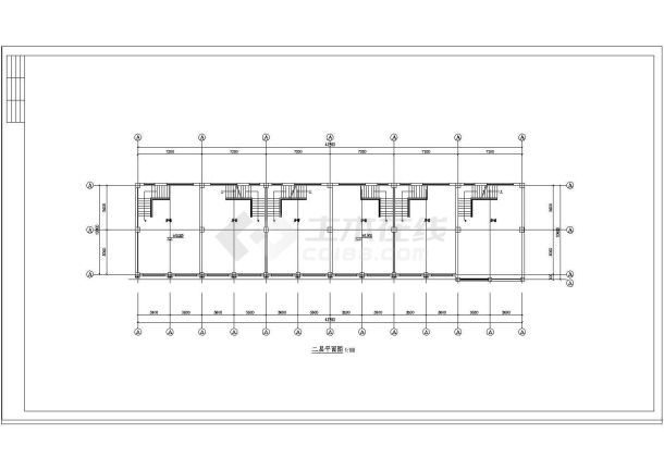 某城镇沿街楼建筑设计cad方案图纸-图一