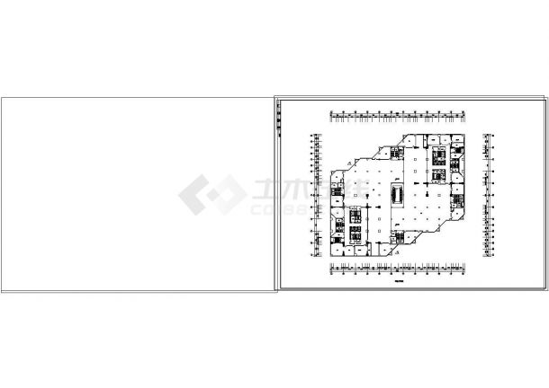 某大型商场建筑设计施工cad图-图二