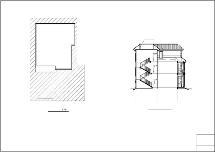 宜昌市某村庄430平米3层钢混框架结构单体别墅建筑设计CAD图纸_图1