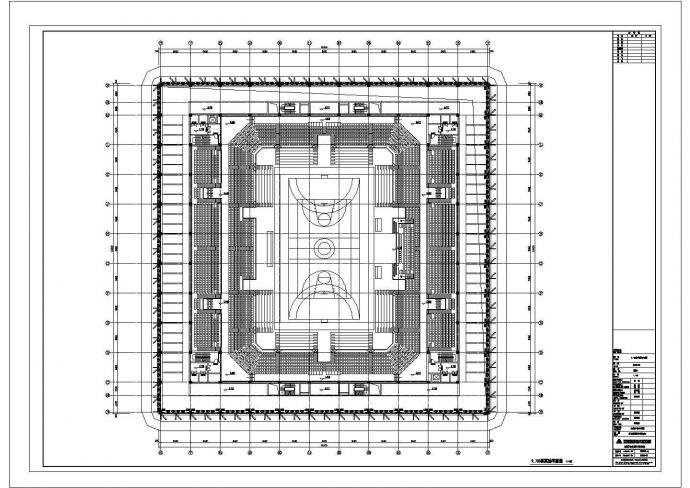 文登体育中心设计CAD图纸_图1