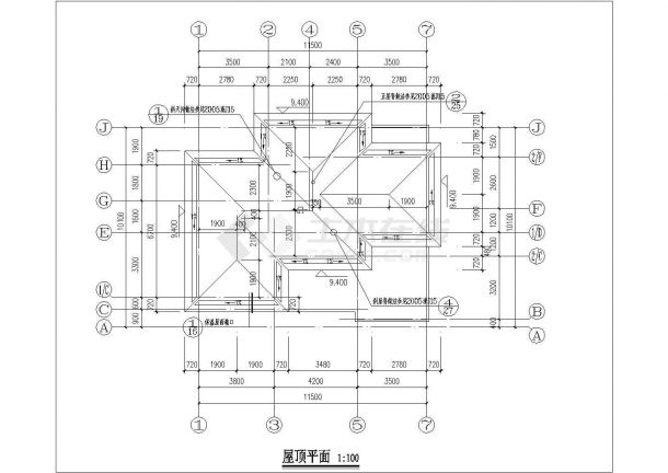 占地109平米3层框混结构乡村别墅全套建筑设计CAD图纸-图一