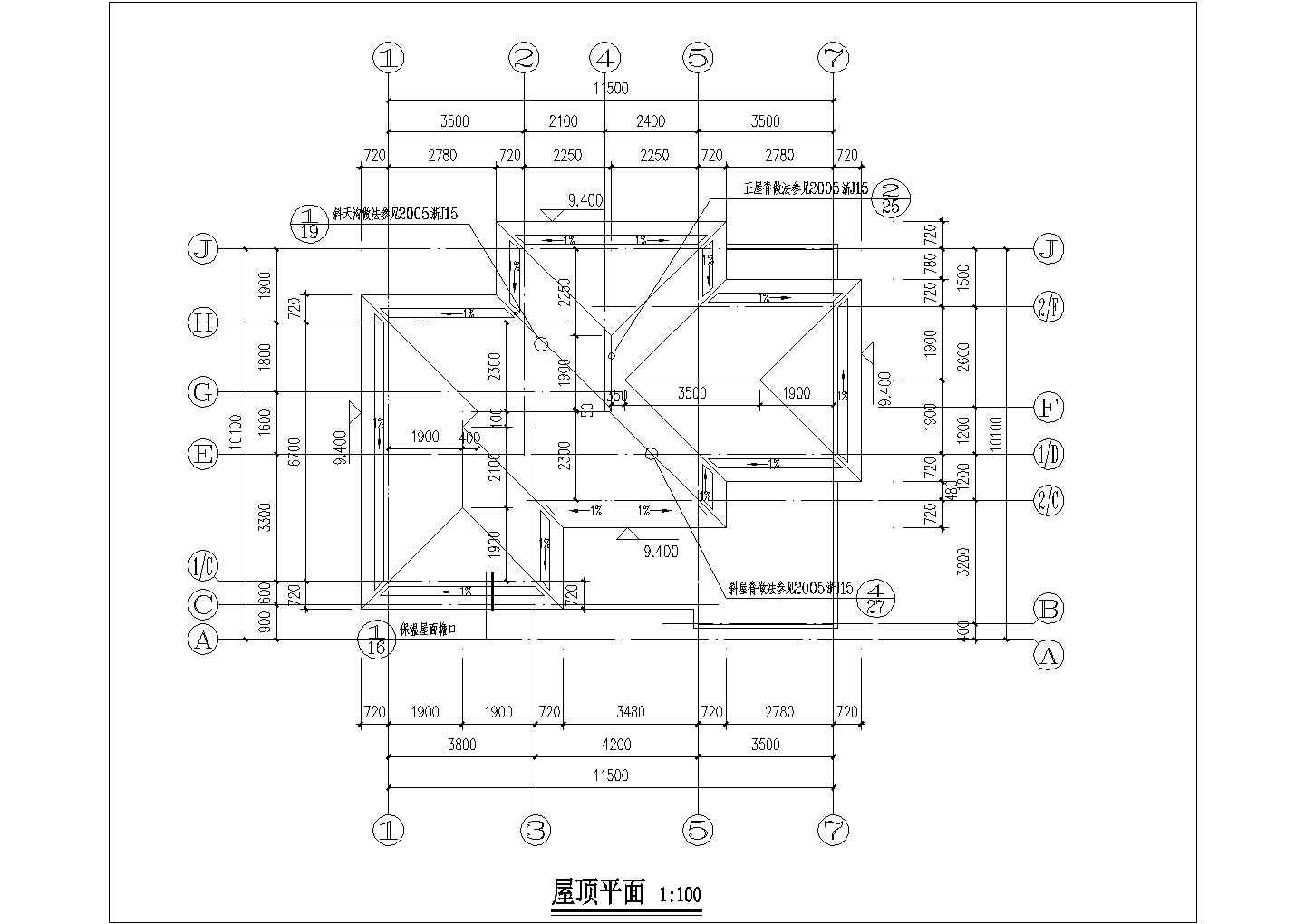 占地109平米3层框混结构乡村别墅全套建筑设计CAD图纸