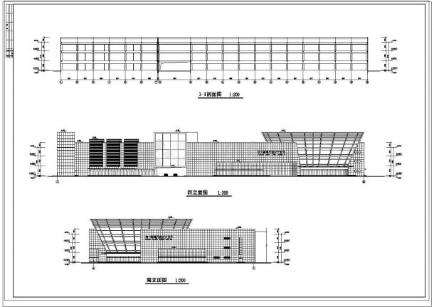 某商城1栋建筑设计施工cad图纸-图二