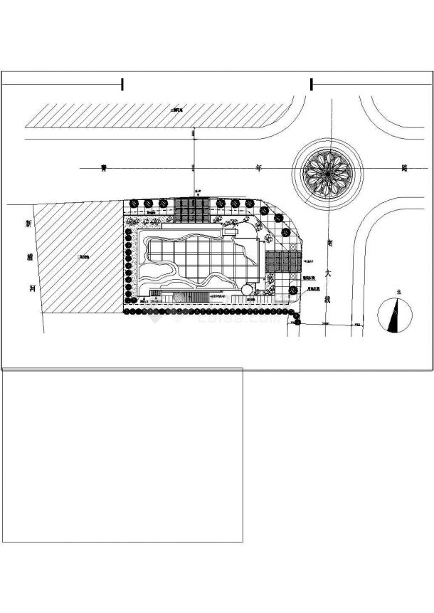 某地区商厦超市建筑cad设计方案图-图二