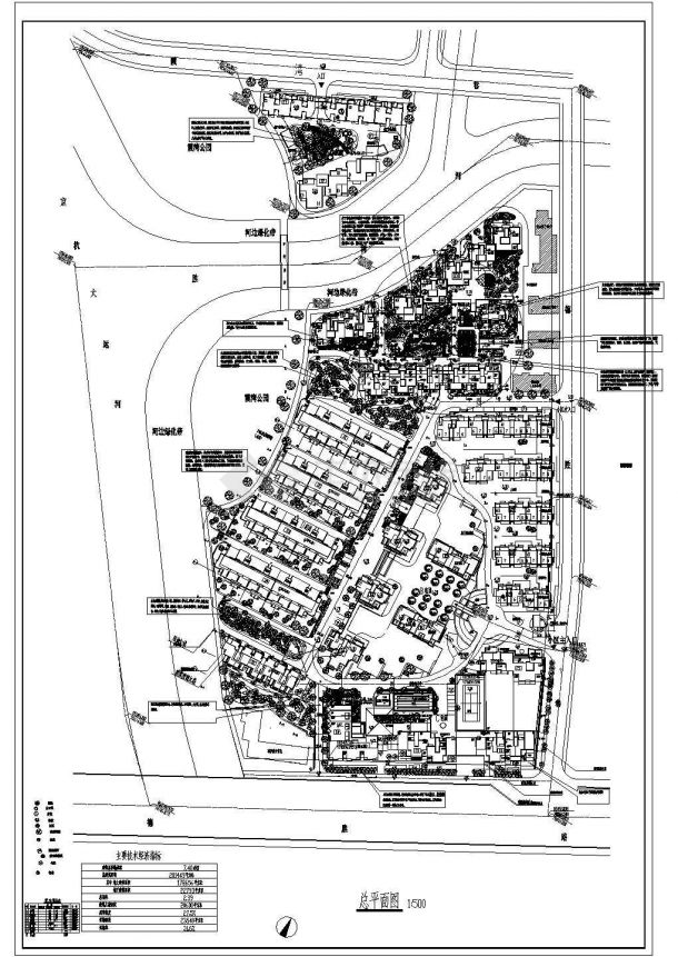 某小区环境绿化总规划详细设计施工方案CAD图纸-图一