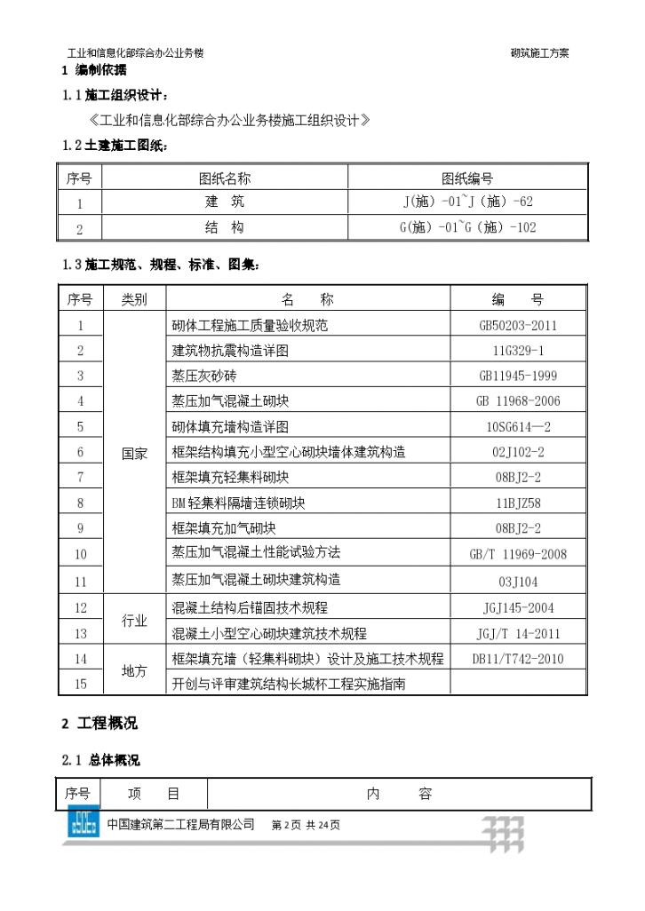 北京市西长安街13号砌筑施工方案-图二