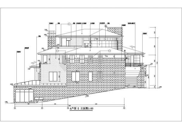 400平米3层框混结构单体别墅平立面设计CAD图纸（含地下室）-图一