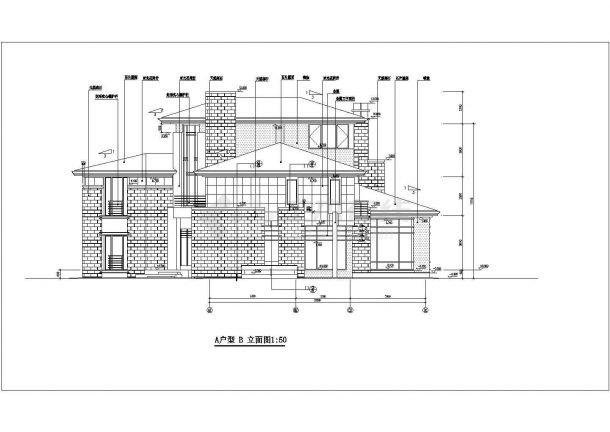 400平米3层框混结构单体别墅平立面设计CAD图纸（含地下室）-图二