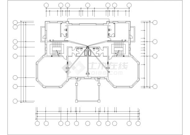 西安市某居住区330平米3层砖混单体别墅电气系统设计CAD图纸-图二
