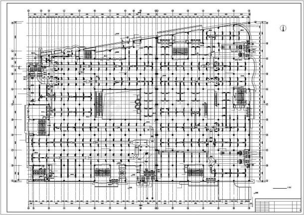 建材商场空调暖通设计施工CAD图-图一