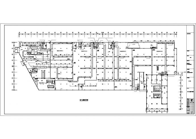 大型商场空调通风设计施工图纸(冷冻机房设计)_图1
