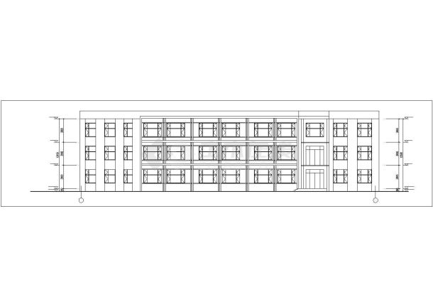 某学校1800平米左右3层框架结构教学楼建筑CAD设计图纸（三套方案）-图一