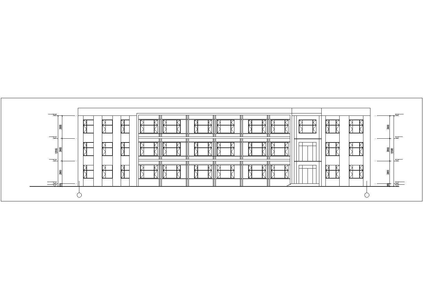 某学校1800平米左右3层框架结构教学楼建筑CAD设计图纸（三套方案）