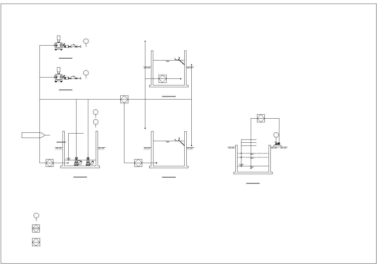 四川某化工洗桶废水处理站电气施工CAD图工艺流程控制点图