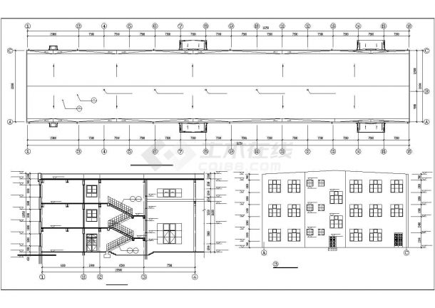 【最新】某钢结构厂房全套建筑设计方案CAD图纸-图一