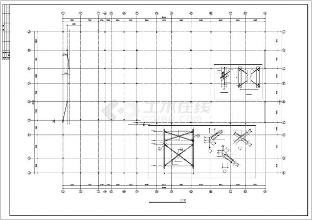 【最新】某汽车4s店结构设计方案CAD图纸-图二