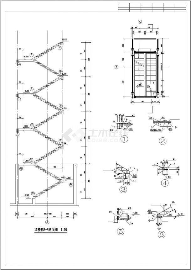 【最新】某小区售楼处钢结构设计方案CAD图纸-图一
