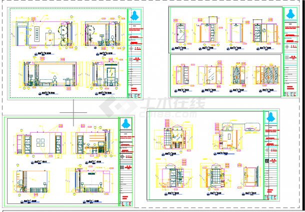 上海明天广场服务公寓室内装修设计cad全套施工图（含空调、给排水及电气设计）-图二